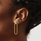 Leslie's Sterling Silver Gold-plated Polished Paperclip Post Dangle Earring