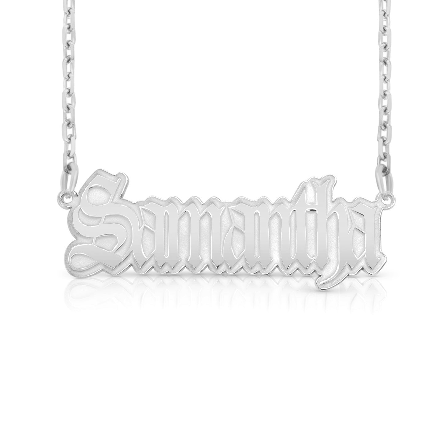 Sterling Silver "Samantha" Style Nameplate