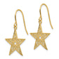 14k Filigree Star Shepherd Hook Earrings