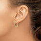 14 Karat Yellow Gold 0.91ct Diamond 24mm Inside/Outside Hinged Hoop Earrings
