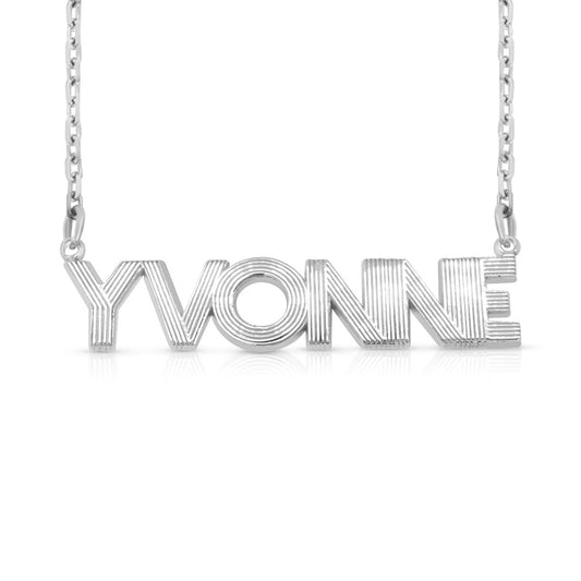 Sterling Silver "Yvonne" Style Nameplate