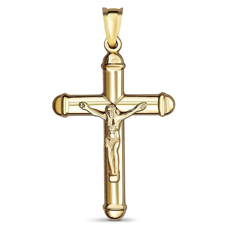 14 Karat Yellow Gold Cross Charm Pendant