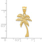 14 Karat Yellow Gold Palm Tree Charm Pendant