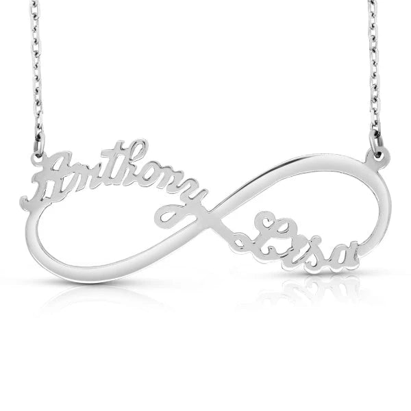 14 Karat Two Name Infinity Name Necklace