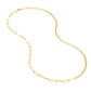 Ladies 14 Karat Yellow Gold Paper Clip & Rolo Bracelet