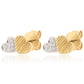 14 Karat Yellow Gold Diamond Heart Earrings