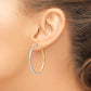 14 Karat 2 Tone Gold Medium Hoop Earrings