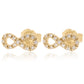 14 Karat Yellow Gold Diamond Infinity Earrings
