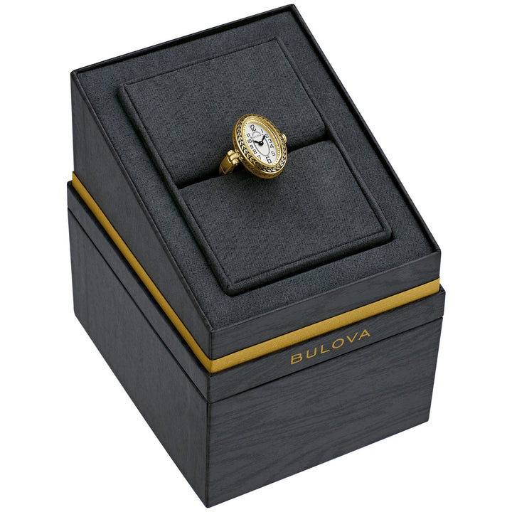 Bulova Archive Art Deco Ring women's watch 97L188 in its Bulova presentation box