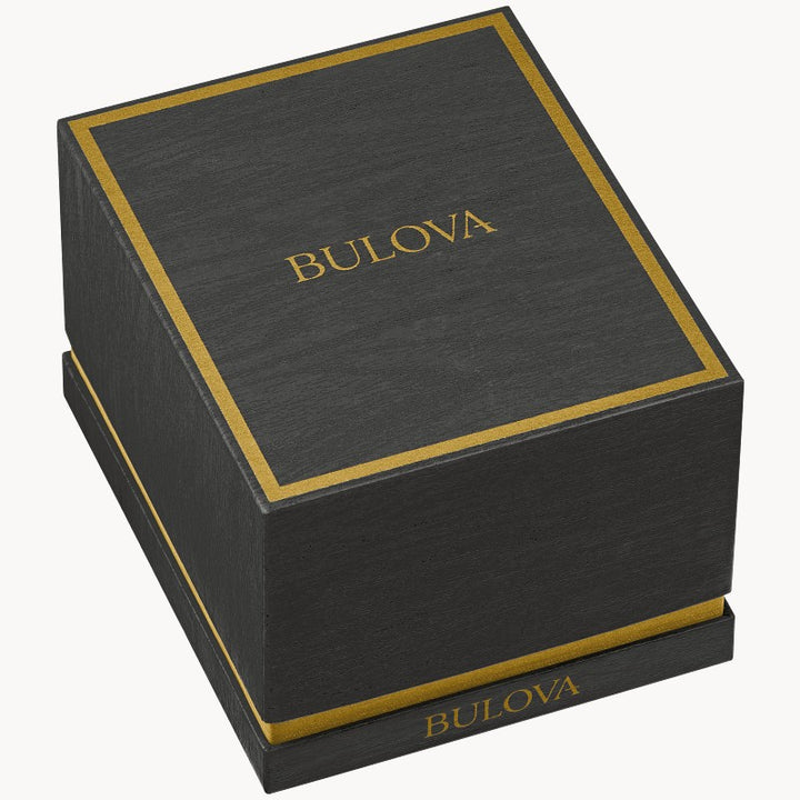 Bulova Futuro men's gold-tone stainless steel bracelet watch 97D116 side view
