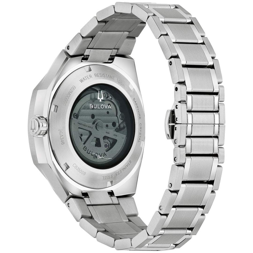 Case back of the Bulova Marc Anthony Surveyor men's watch, 96A346
