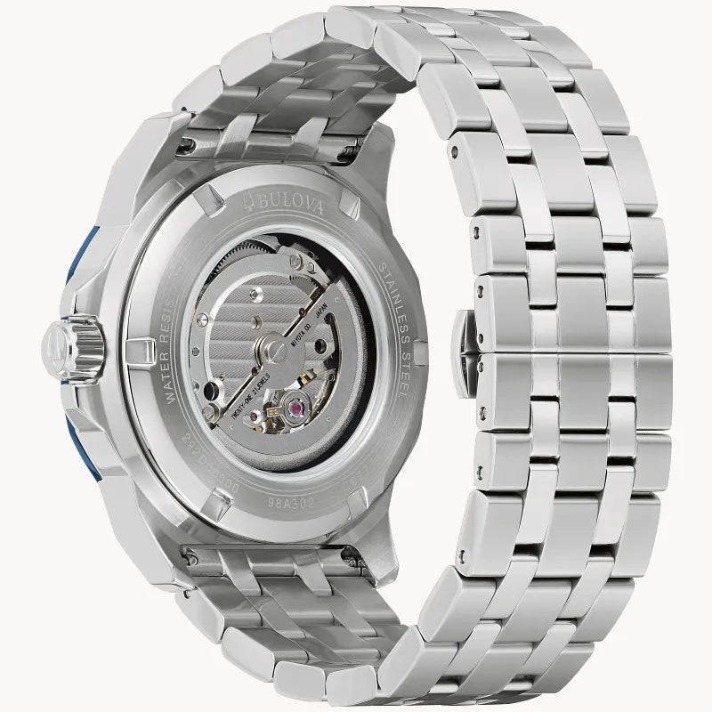 Bulova Marine Star 98A302 watch — angled view