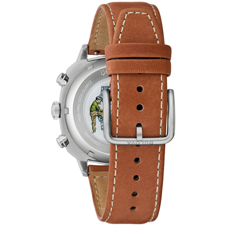 Case back of the Bulova Military VWI Chrono men's watch, 96B482