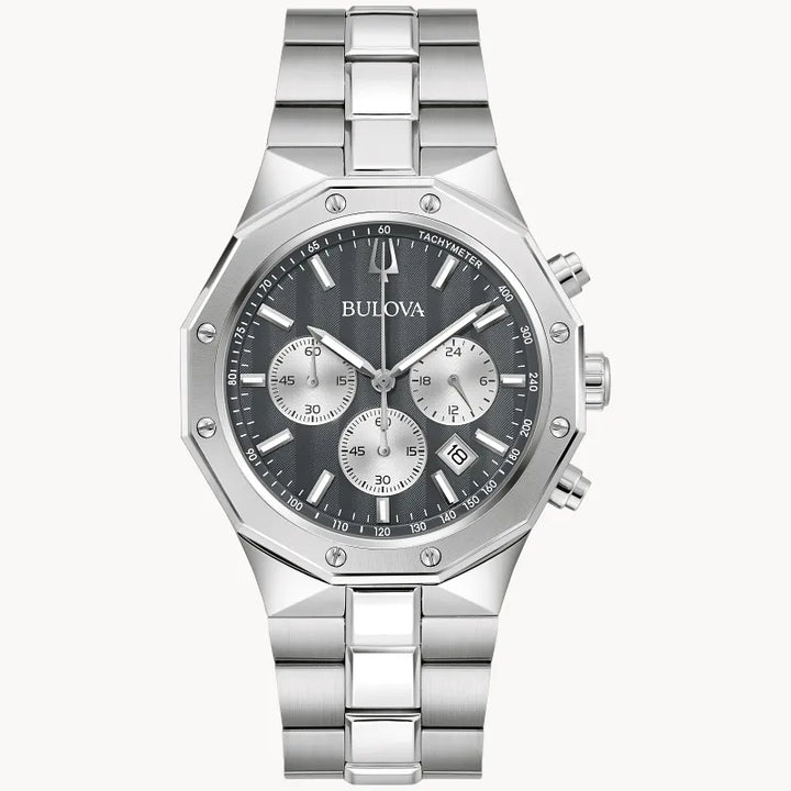 Bulova Men's Prestige Chronograph Watch 96B459 — front view