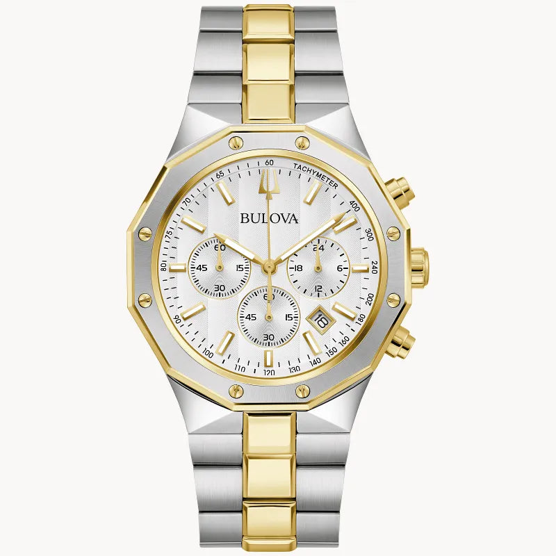 Bulova Men's Prestige Chronograph Watch 98B450 — front view