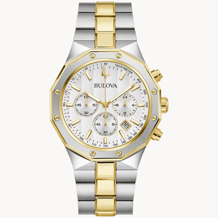 Bulova Men's Prestige Chronograph Watch 98B450 — front view