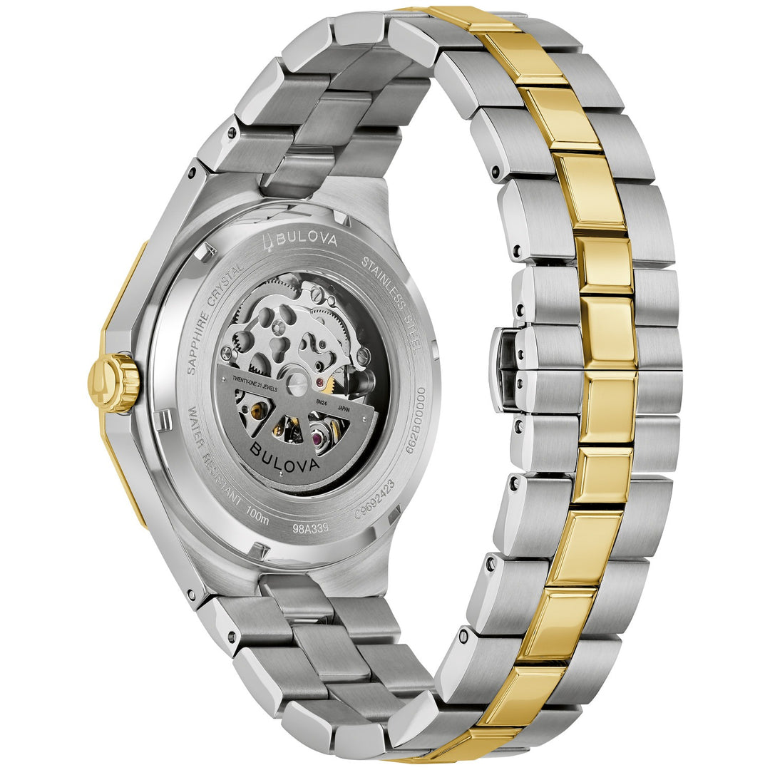 Case back of the Bulova Prestige men's watch, 98A339