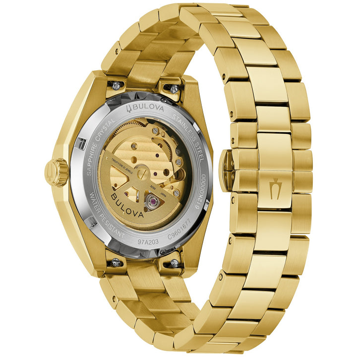 Case back of the Bulova Surveyor men's watch, 97A203