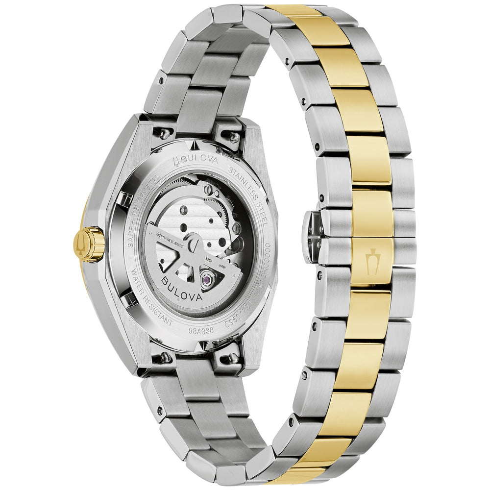 Case back of the Bulova Surveyor men's watch, 98A338