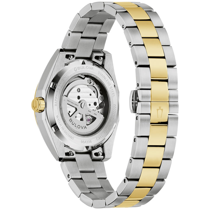 Case back of the Bulova Surveyor men's watch, 98A338