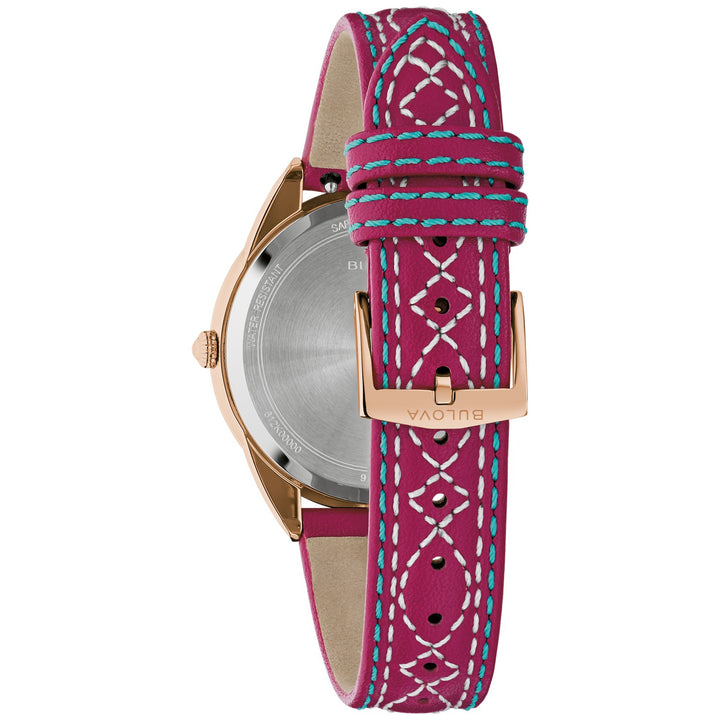 Case back of the Bulova Sutton women's watch, 97L204