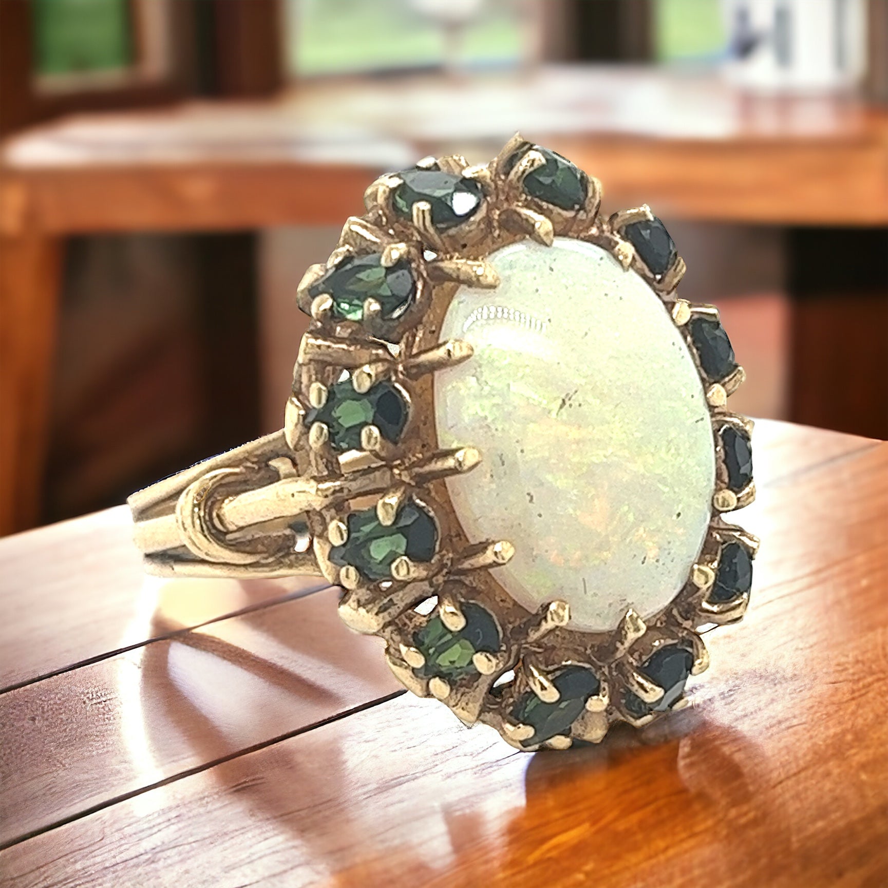 14 Karat Yellow Gold Fire Opal Vintage Ring Ridgewood Queens NY AJ s Jewelers AJ s Jewelers