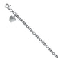 14 Karat White Gold Baby Heart Bracelet
