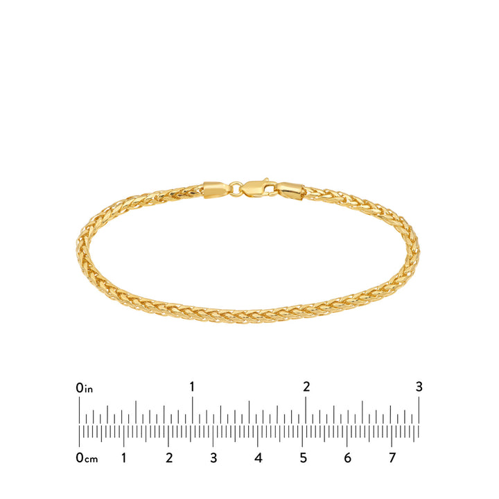 Ladies 14 Karat Yellow Gold Spiga Bracelet