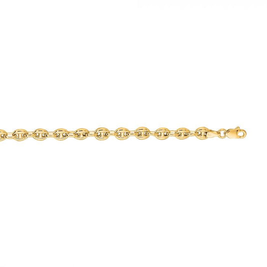14 Karat Yellow Gold Baby Puffed Gucci Bracelet