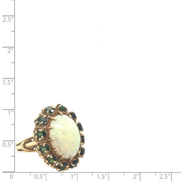 14 Karat Yellow Gold Fire Opal Vintage Ring