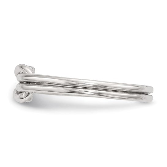 Sterling Silver Love Knot Ring - Size 7