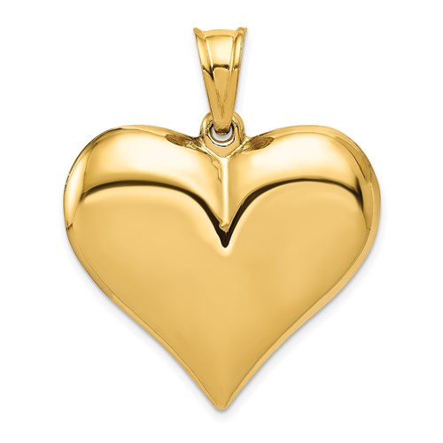 14 Karat Yellow Gold Heart Charm Pendant