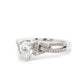 Lady's 14 Karat White Gold Geometric Engagement Ring