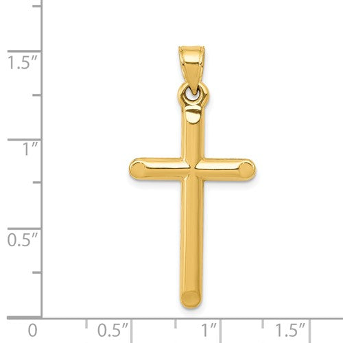 14 Karat Yellow Gold Cross Charm Pendant