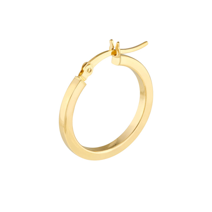 14 Karat Yellow Gold Polished Small Hoop Earrings