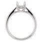 18 Karat White Gold Under Halo Diamond Semi-Mount Ring