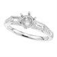 Lady's 18 Karat White Gold Contemporary Engagement Ring