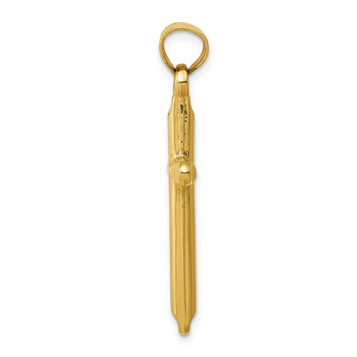 14 Karat Yellow Gold Cross Charm Pendant