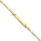 14 Karat Yellow Gold Baby Figaro ID Bracelet