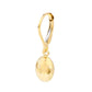 14 Karat Yellow Gold Diamond Cut Drop Earrings