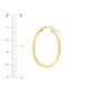 14 Karat Yellow Gold Diamond Cut Medium Hoop Earrings