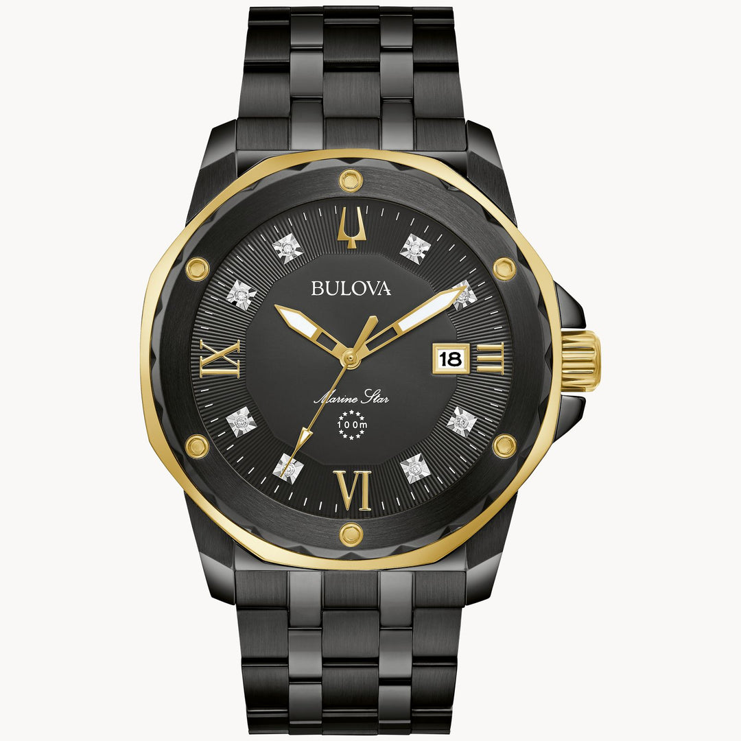 black dial dress watch MEN'S CALENDAR 40MM QUARTZ The CITIZEN Eco Bulova Marine Star Diamond Men's