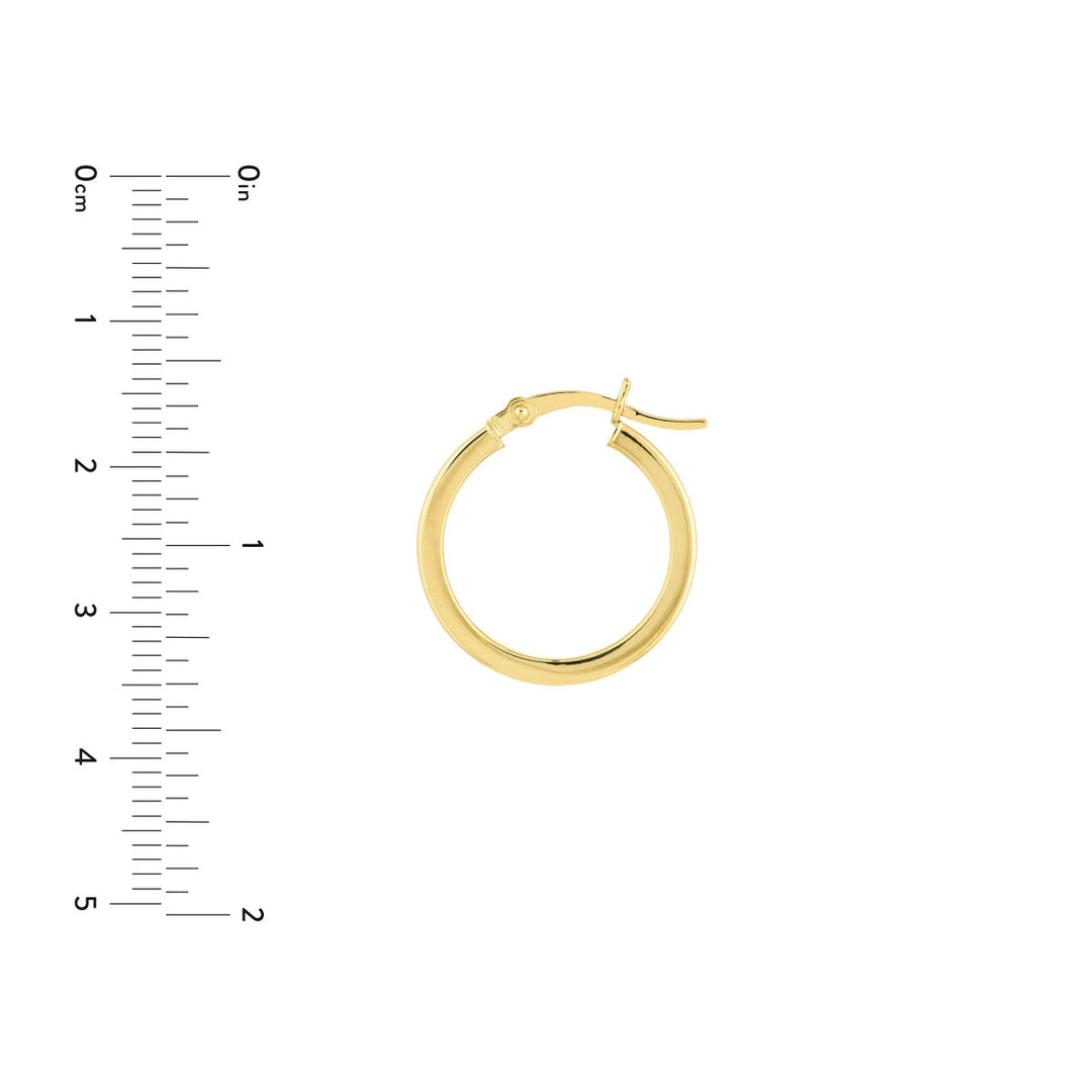 14 Karat Yellow Gold Polished Small Hoop Earrings