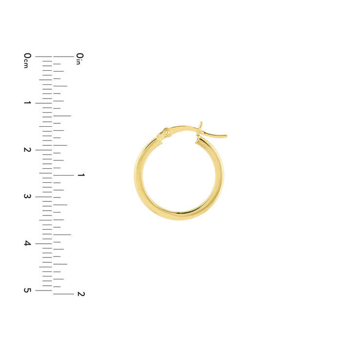 14 Karat Yellow Gold Polished Small Hoop Earrings