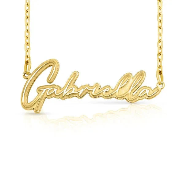 14 Karat Thin Script Name Necklace