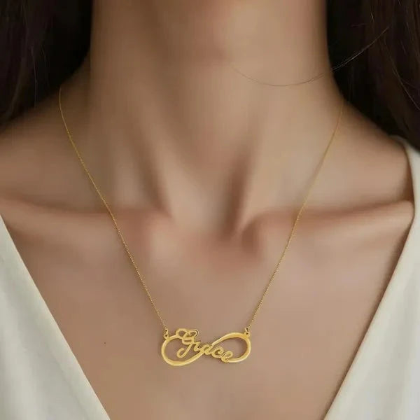 14 Karat Infinity Style Name Necklace