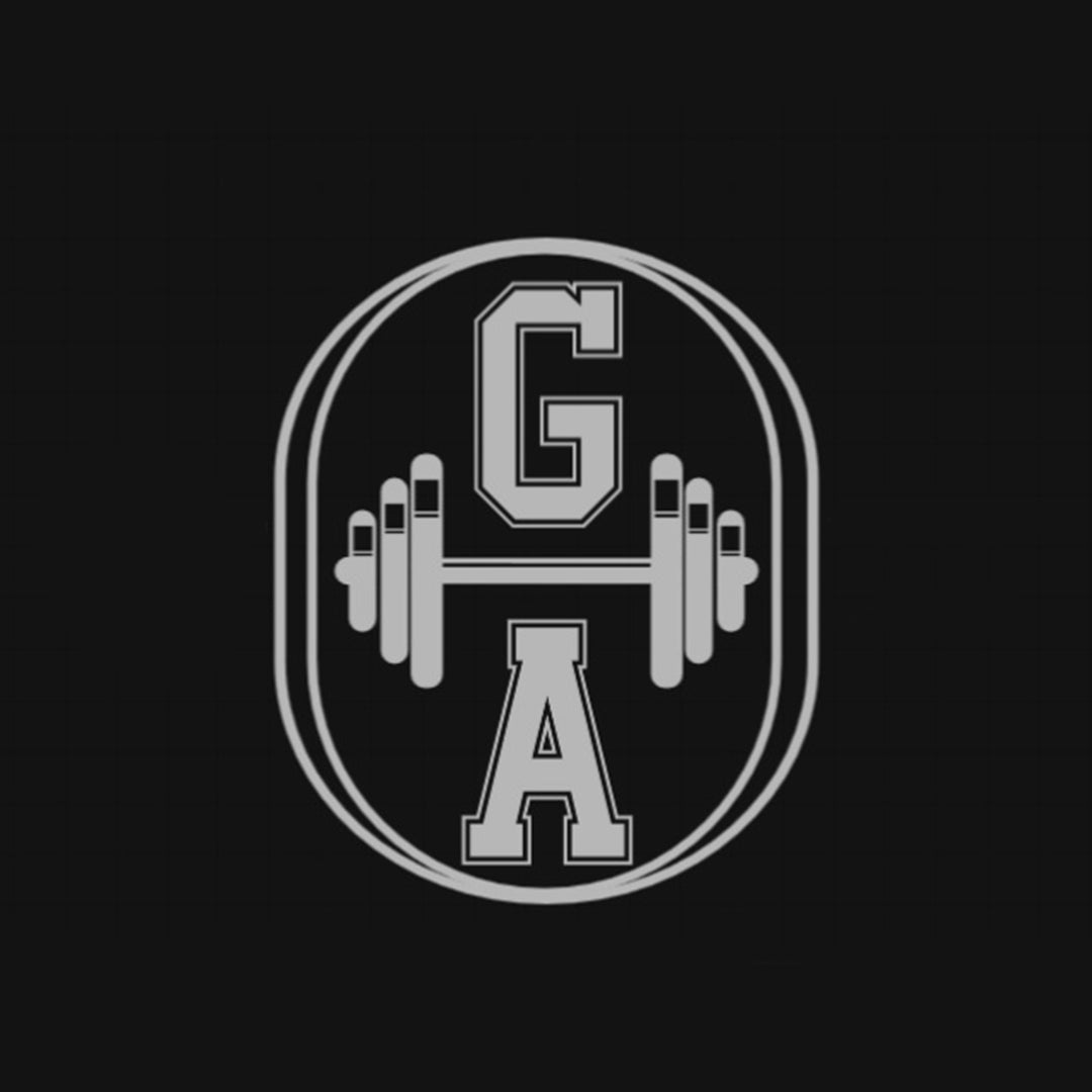 Original gym barbell logo supplied by the client to be reproduced as a custom 14kt yellow gold pendant — AJ's Jewelry Queens NY