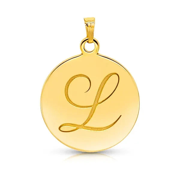 Personalized Initial Disc Pendant