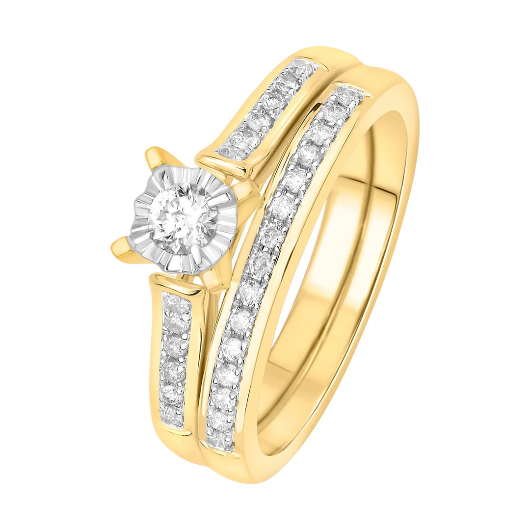 Lady's White Polished 14 Karat Engagement Ring With 0.40ctw Round Diamonds — AJ's Jewelry Ridgewood, Queens NY