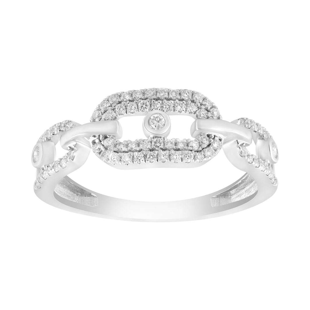Lady's Yellow 14 Karat Contemporary Fashion Ring 0.24ctw Round Diamonds — AJ's Jewelry Ridgewood, Queens NY